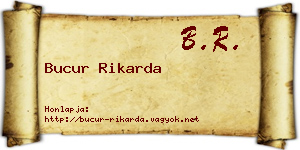 Bucur Rikarda névjegykártya